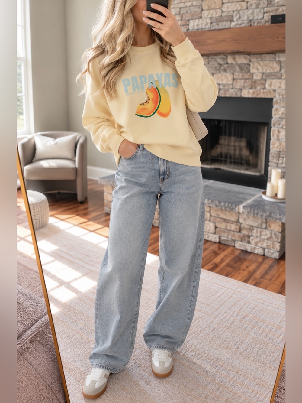 Yellow crewneck